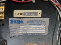 Image # 38312: South Park Inside Cabinet - Serial Number Tag 
(Serial number 146406.)