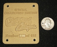 Image # 57945: Cactus Canyon Special Collectors Edition Plate 
(Each game in the production run was supposed to have one of these.)
