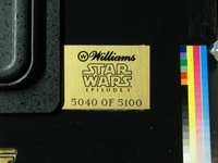 Image # 44648: Star Wars Episode I Later Production Game - Serial Number Plaque 
(Plaque serial number 5040 of 5100.)