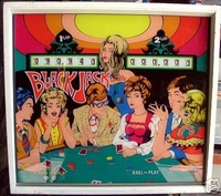 Image # 31444: Black Jack Backglass 
(Serial number 1006.)