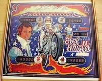 Image # 54638: Evel Knievel Promotional Poster 
(Provided by Bally in 1977. Measured approximately 21 by 23 inches.)