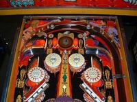 Image # 25057: Mata Hari Sample - Upper Playfield 
(Plastic playfield. Serial number 'EM1230'.)