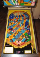 Image # 59676: Carnival Playfield 
(Two of the pop bumper caps do not match the ones shown in the manufacturer's flyer. Serial number 0400.)