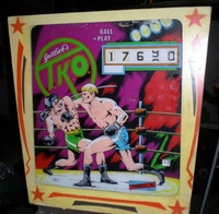 Image # 38491: T.K.O. Backglass 
(Game is located in southwest France.)
