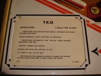 Image # 45224: T.K.O. Instruction Card 
(Game is located in southwest France.)