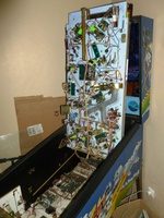 Image # 67619: Mach 2.0 Two Playfield in Service Position 
(Serial number 000284.)