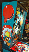 Image # 82740: Sleic Pin-BALL Backbox - Left 
(The playfield LED illumination shown here is not original to this game.)