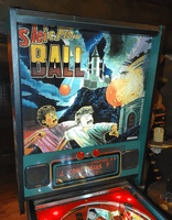 Image # 82735: Sleic Pin-BALL Illuminated Backglass 
(The playfield LED illumination shown here is not original to this game.)