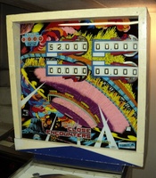Image # 50004: Close Encounters of the Third Kind Sample Game - Backglass 
(Serial number 01081 S.)