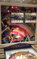 Image # 54331: Close Encounters of the Third Kind Sample Game - Illuminated Backglass 
(Photographed at Chicago Pinball Expo 2012. Serial number 01104 S.)