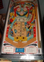 Image # 15007: Pinball Playfield 
(The mini-post below the flippers was added after the game left the factory.)