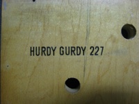 Image # 45200: Hurdy Gurdy (Italy) Playfield Model Number 
(This playfield was identified to us as New Old Stock. Located in Italy.)