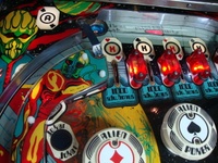 Image # 52312: Alien Poker Playfield - Detail 
(Serial number 447738.)