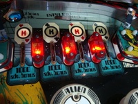 Image # 52313: Alien Poker Playfield - Detail 
(Serial number 447738.)