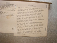 Image # 65755: Champ Playfield Maintenance Card 
(Located inside the lower cabinet.)