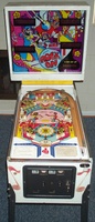 Image # 21708: Rock On Cabinet - Front View 
(The flippers shown here are not original to this game.)