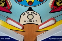 Image # 21726: Rock On Playfield - Detail 
(The flippers shown here are not original to this game.)