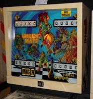 Image # 64500: Check Mate Illuminated Backglass 
(A sticker has been placed over the manufacturer logo on this backglass.)