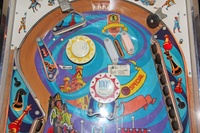 Image # 64501: Check Mate Upper Playfield 
(The pictures on the upper apron are not original to this game.)