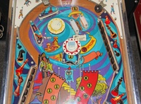 Image # 64502: Check Mate Upper Playfield 
(The pictures on the upper apron are not original to this game.)