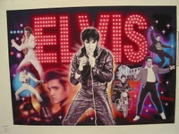Image # 23853: Elvis� Original Translite Artwork 
(Photographed at Chicago Pinball Expo 2004.)