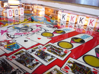 Image # 79703: Joker Poker Sample Game - Illuminated Playfield - Detail 
(Serial number 01044 S.)