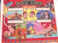 Image # 39821: Cinema Original Backglass Artwork 
(Artist is Lloyd Rognan.Pastels on paper.Dimensions 24 1/2 inches by 27 1/2 inches. From the Estate of Lloyd Rognan.)