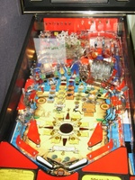 Image # 32291: Pirates of the Caribbean Prototype - Playfield 
(This is a pre-production test game.)