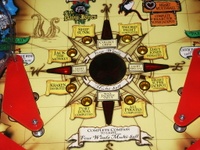 Image # 32312: Pirates of the Caribbean Prototype - Playfield Detail 
(This is a pre-production test game.)
