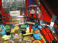 Image # 32317: Pirates of the Caribbean Prototype - Playfield Detail 
(This is a pre-production test game.)