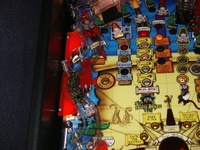 Image # 32297: Pirates of the Caribbean Prototype - Left Playfield Detail 
(This is a pre-production test game.)