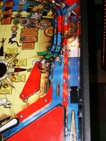 Image # 32299: Pirates of the Caribbean Prototype - Lower Right Playfield Detail 
(This is a pre-production test game.)