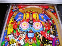 Image # 40440: Circus Upper Playfield 
(The pop bumper caps do not match the game in the flyer and might not be original to this game.)