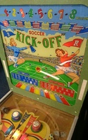 Image # 72091: Soccer Kick-Off Backglass 
(This game is not in its original factory woodrail cabinet.)