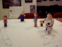 Image # 73387: Family Guy A Pre-Production Moment 
(Figures placed upon first drawing. No whiteboard yet. Photo taken June 2, 2016.)