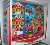 Image # 49530: Aces Top Backglass 
(Cabinet serial number AH-1595.)