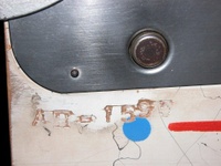 Image # 49536: Aces Top Cabinet Serial Number 
(Cabinet serial number AH-1595.)