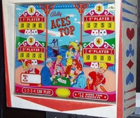 Image # 34584: Aces Top Backglass 
(Serial number 'AH 1017'.)