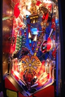 Image # 34597: Spider-Man� Prototype - Illuminated Playfield 
(Photo is of a prototype game out on test.)