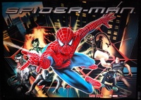 Image # 34602: Spider-Man� Prototype - Translite 
(Photo is of a prototype game out on test.)