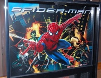 Image # 34603: Spider-Man� Prototype - Translite 
(Photo is of a prototype game out on test.)
