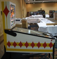Image # 34669: King of Diamonds Stern Prototype - Cabinet - Left 
(Photographed at Chicago Pinball Expo 2006.)