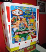 Image # 60421: King of Diamonds Gottlieb Licensing Prototype - Backglass 
(This game was hand-built and presented to Gottlieb in request for a license. )