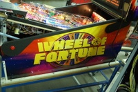 Image # 36266: Wheel Of Fortune Early Production on Assembly Line 
(Images 36235 through 36269 show one of the first ten or so games being assembled at the factory. Some playfield parts may have not yet been installed on this playfield.)