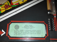 Image # 82764: Hell Notice To Players 
(SAPAR, the Italian operators association, explains on this card the reason for a price increase to 100 Lire for 1 play.)