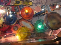 Image # 43391: Indiana Jones Sample Game - Pop Bumper Area 
(Serial number E 216297.)