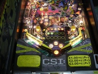 Image # 38840: CSI Prototype - Illuminated Lower Playfield 
(Serial number 221380.)