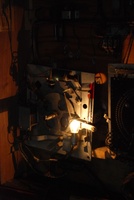 Image # 59955: College Daze Replay Unit - Bulb Intensity 
(This image shows that, in a dark backbox, the illumination is sufficient to project the number onto the backglass. Serial number 013073CD.)