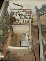 Image # 59860: Colorama Inside Cabinet - Front 
(The swinging plub bob tilt is missing. One of the fuses is missing from its holder.)