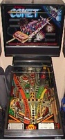 Image # 7190: Comet Cabinet - Front View 
(This image shows the top of the backbox.)